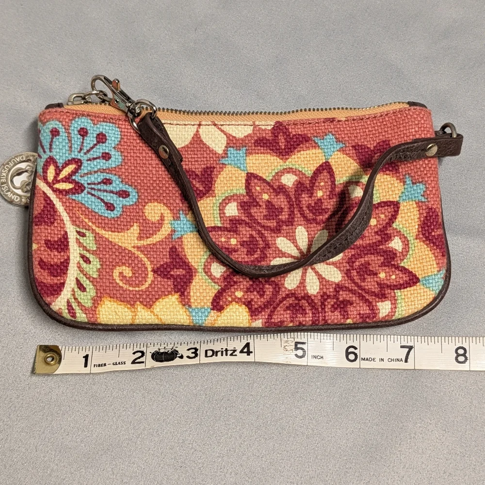 Spartina 449 Multicolor Paisley Wristlet with Turquoise Accents